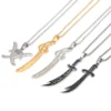 Zulfikar Sword Stainless Steel Dangle Necklace Vintage Exquisite Sword Model Pendant Necklace Jewelry Presents 2