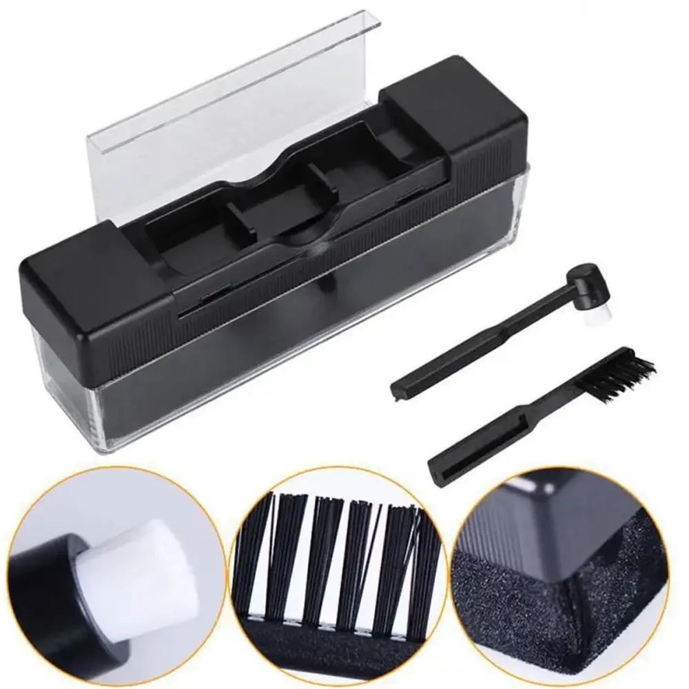 3 in 1 Anti-Static Phonograph Turntable Vinyl Record Cleaning Kit Dust Remover Brush For Records Maintenance turntable adapter vinyl record cleaner brush