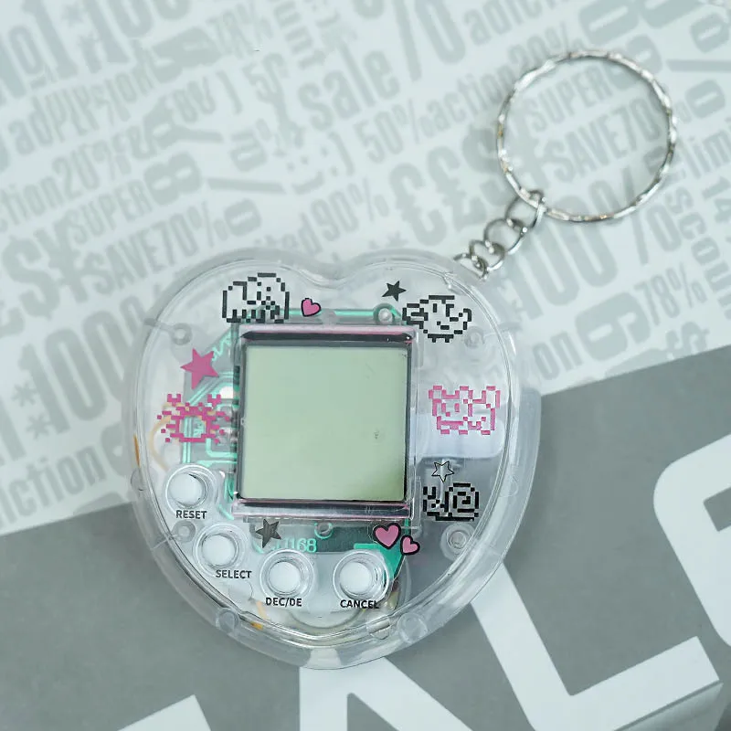 1PCS Transparent Electronic Pets Game Tamagotchi Handheld Game Console Toy Virtual Cyber Digital Pet Pixel Funny Gift Play Toy 6