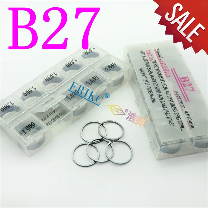 

ERIKC B27 Gaskets Size: 1.57--1.66mm Auto Engine Common Rail Injector Repair Shims 50 Pieces Diesel Nozzle Adjusting Washer