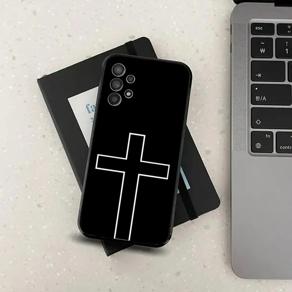 Divine Christian Cross Soft Black Phone Case Cover