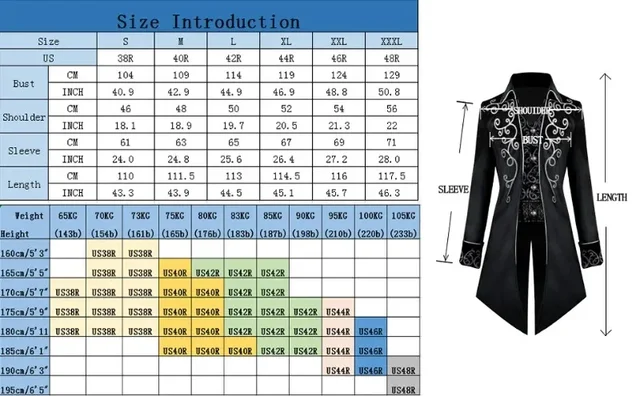 Chaqueta Victoriana Gu00f3tica Steampunk Para Hombre, Abrigo De