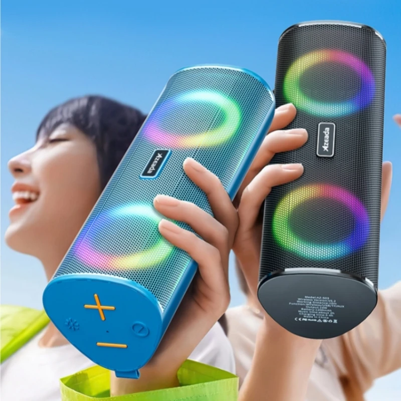 Subwoofer Impermeabile Ipx5 Woofer A Luce Led Con Radio Fm Outdoor Big Power Rgb Lights Altoparlanti Bluetooth Wireless A Doppio Corno