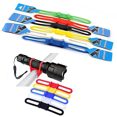 5pcs Bike Flashlight Holder Cycling Bicycle Bike Mount Holder for LED Flashlight Torch Clip Clamp Riding Biking