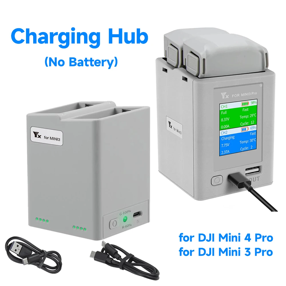 Chargeur Batterie Drone Intelligent 2 Slots PD QC3.0 avec/sans Affichage