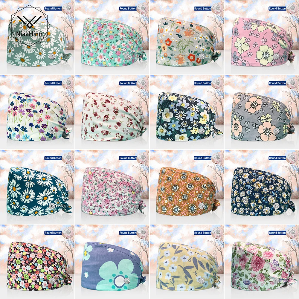 

Wholesale Nurse Doctor Work Hat Anesthetist Nursing Accessories Operating Room Medical Soft Hats High Quality Scrubs Women Caps