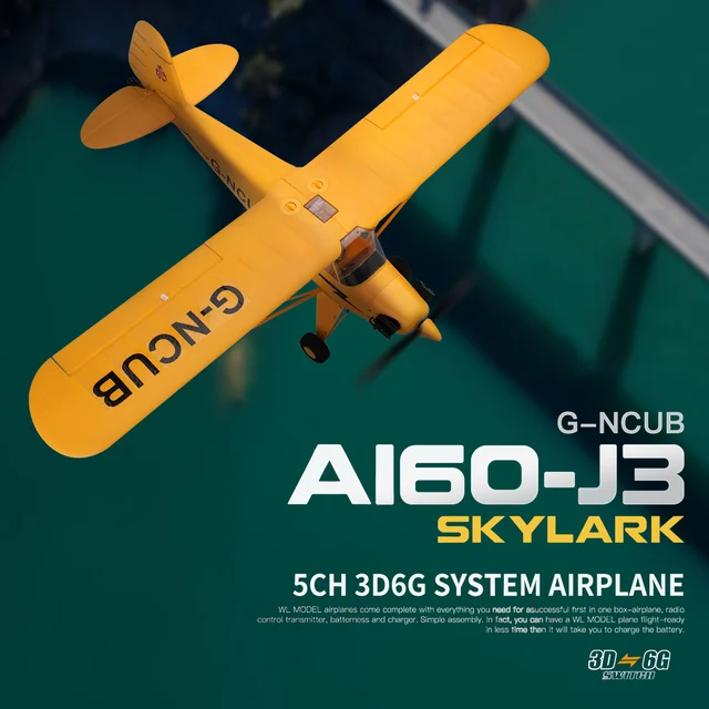 WLtoys XK A160-J RC Airplane 5CH Remote Control Airplane 3D/6G 1406 Brushless Motor Outdoor Foam Fiexd Airplane 3