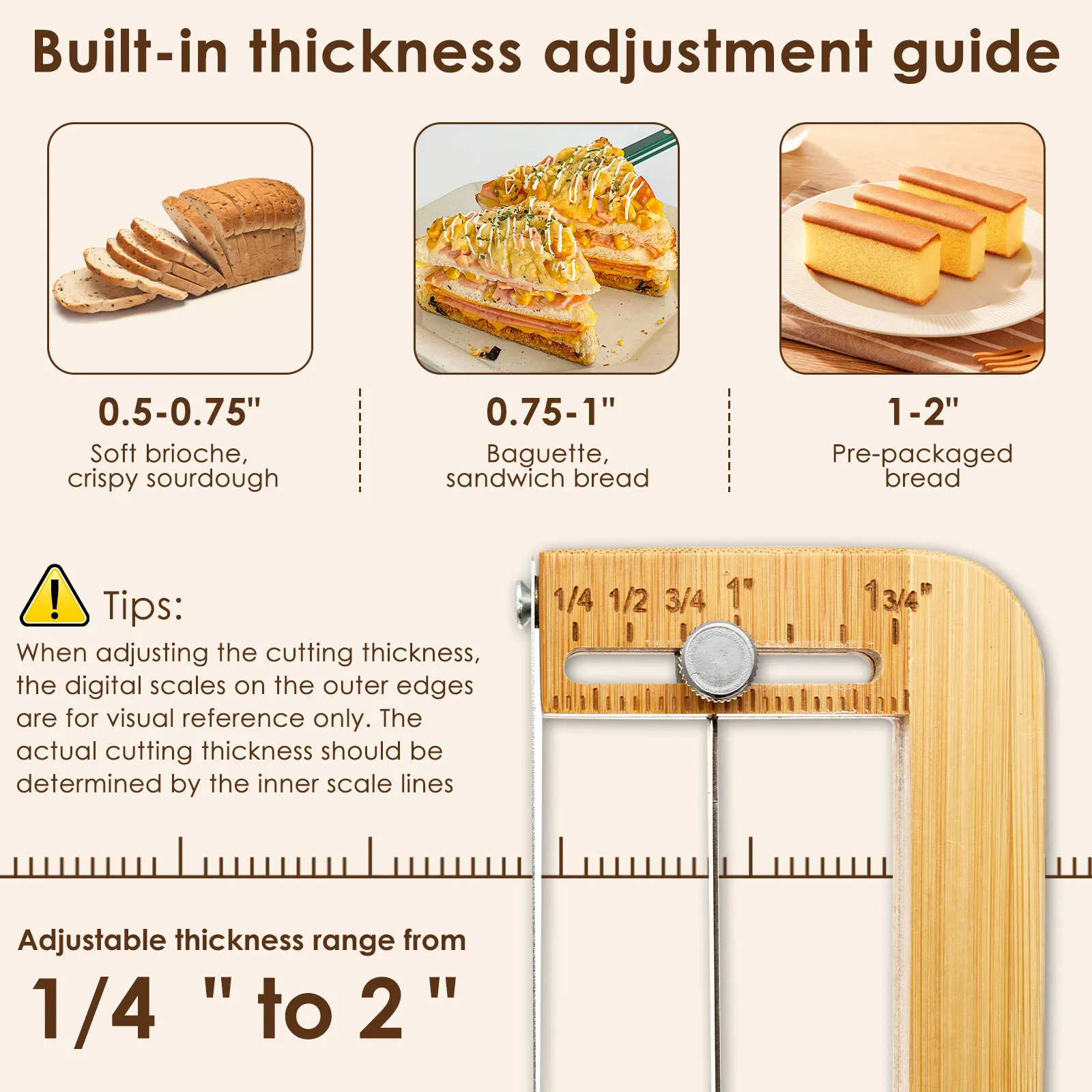 Adjustable Wooden Bread Slicer 4
