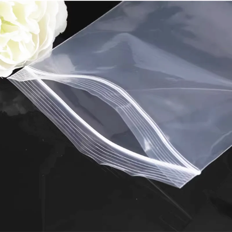 12x17cm 100pcs Clear More Thicker PE Zip-lock Bags - Zipper Grip Reusable Plastic Pouches Spare parts Daily Supplies Packaging 4