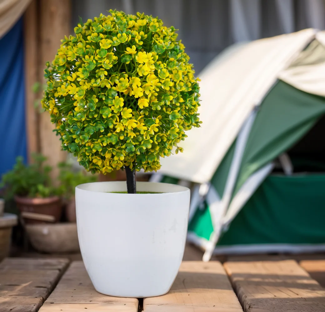 Flores falsas para decoración de jardín, maceta de simulación de árbol pequeño, bonsái Artificial, adornos de mesa, maceta para el hogar, Hotel