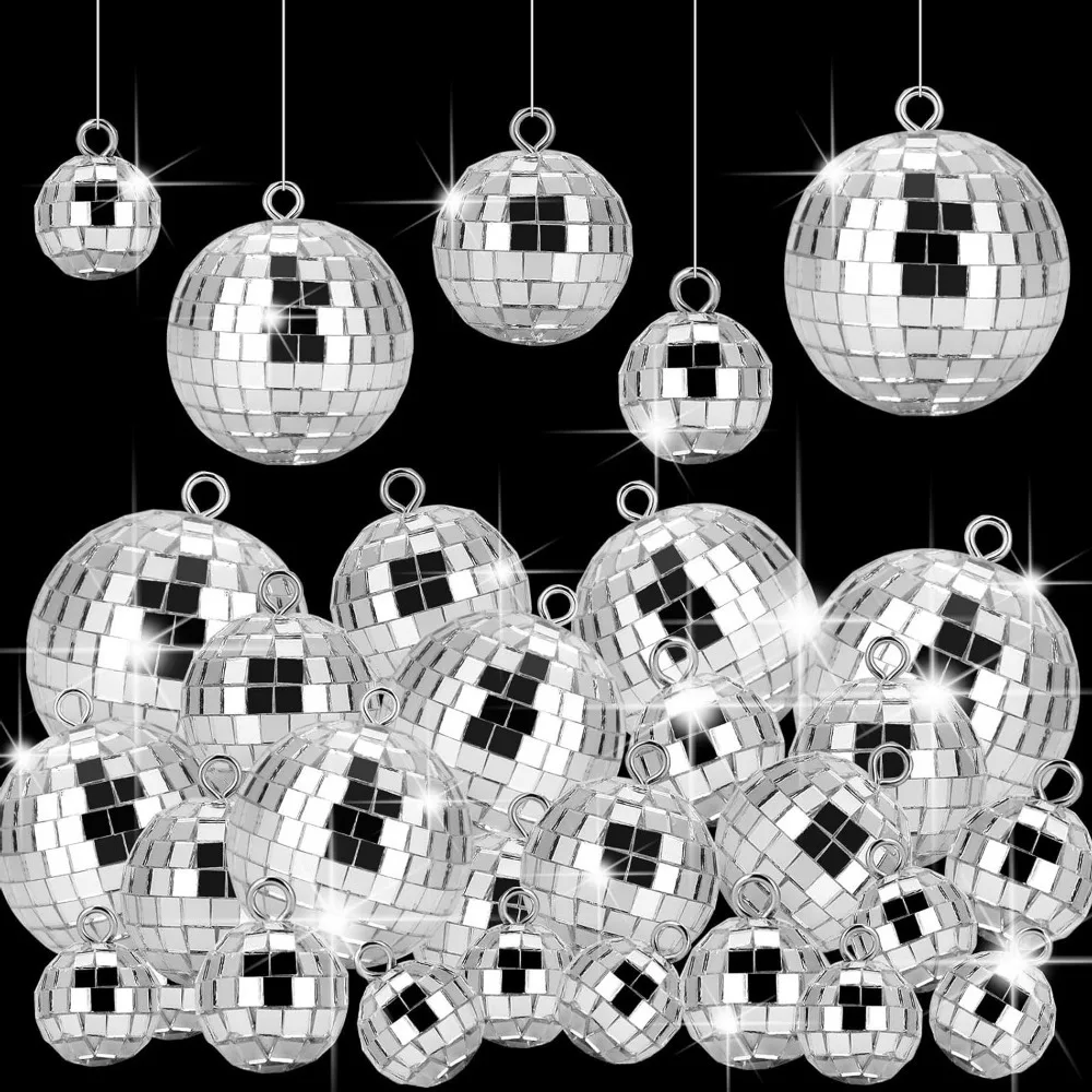 10 Stück 2–6 cm Disco-Spiegelkugeln für Geburtstagstorte, Hochzeit, Neujahr, Weihnachten, Karneval, Maskerade, Party, Heimdekoration, Ornamente