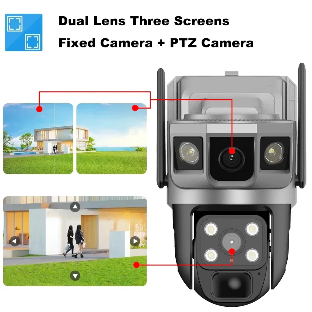6K 12MP Solar Camera 4G SIM Card WiFi Smart Home Security Protection Outdoor IP Wireless Waterproof Video Surveillance Cameras 2