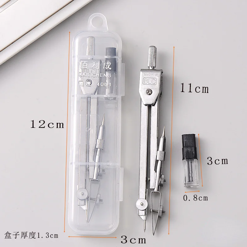 Drawing Compass Compass Lead Refills High Precision Professional Metal Compass Drawing Set with Pencil Refills Lead School Compass Drawing Set Pencil Attachment