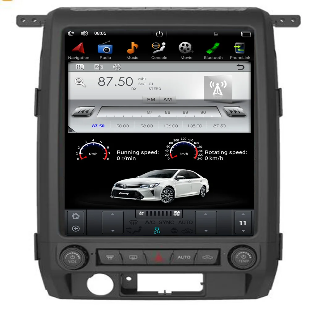 

15.4" PX6 Car Multimedia Player Stereo GPS Radio Navigation Android Tesla Screen for Ford Lobo Raptor F-150 F150 Camera