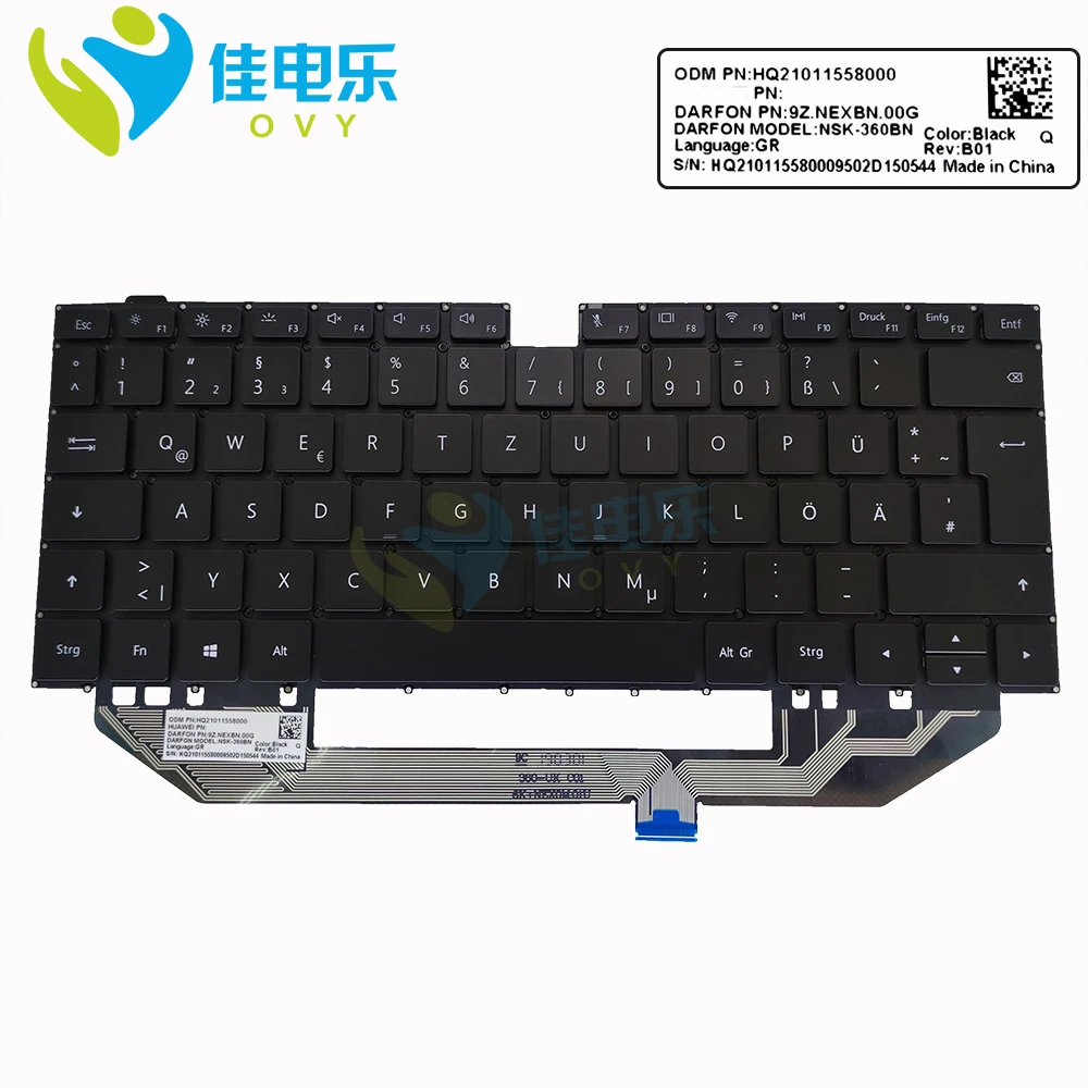 Japão Alemanha Teclado Espanhol para Huawei Matebook x Pro Mach-w19 W19c W29 W09 Machr-w19l Machd-wfe9 B7410 Mach-wah9lp ru us - Imagem 2