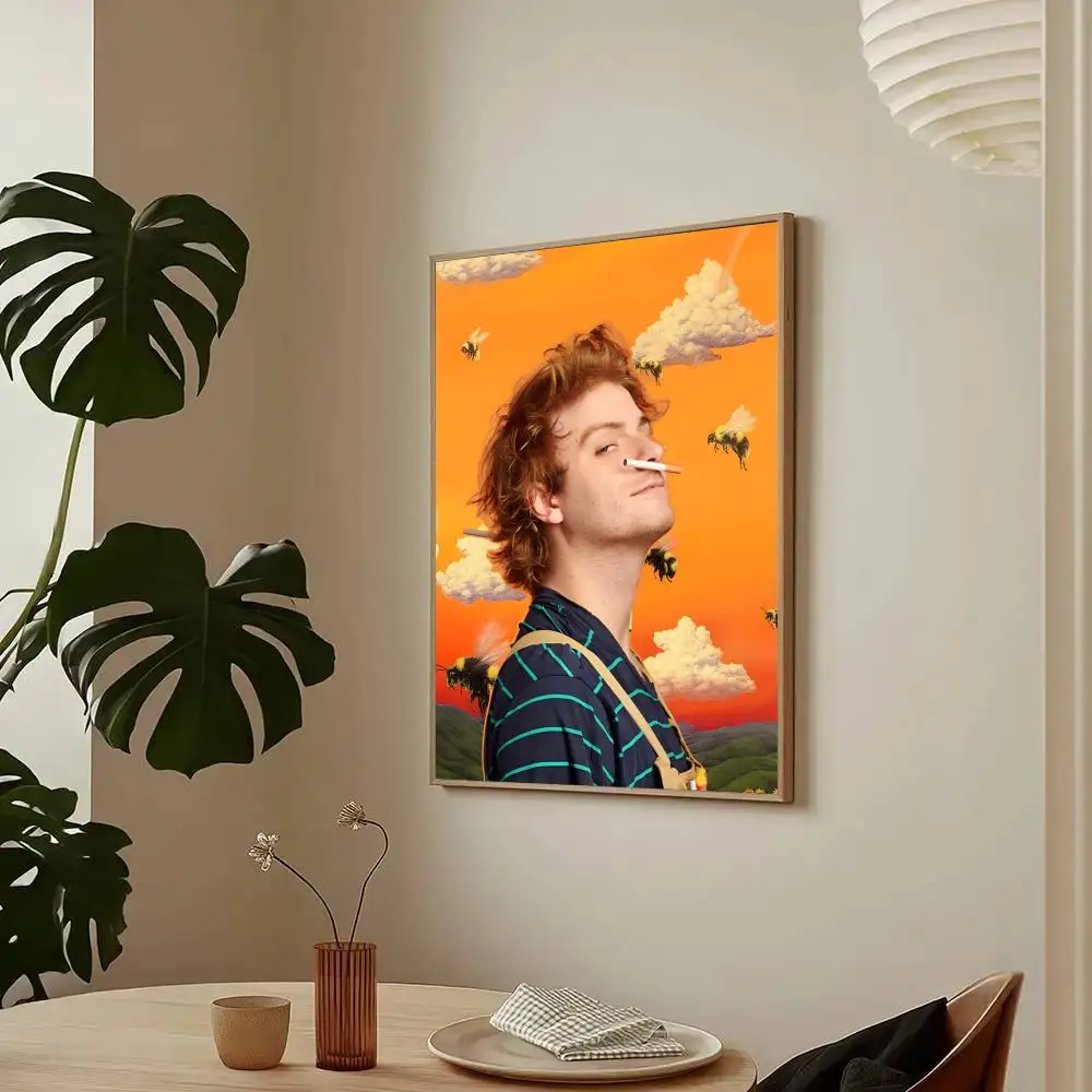 팝 록 가수 맥 데마르코 그림 서예 캔버스 포스터 벽 예술 미적 가정 장식 거실 장식