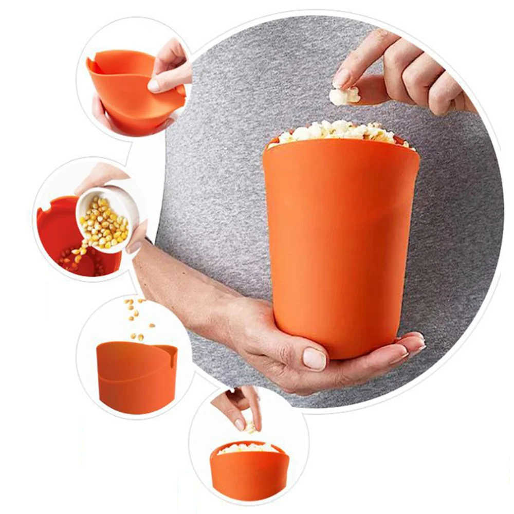 Joseph Joseph Popper à Pop-corn Orange Silicone – Maker Micro-ondes Sans Huile, 8 Oz