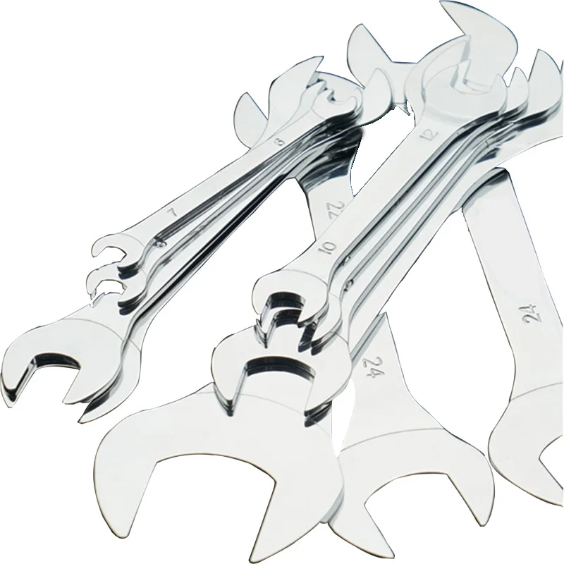 10 stücke/8 stücke Chromstahl ultra dünner Schraubens chl üssel Doppelkopf Universal Open-End-Schraubens chl üssel Schrauben entfernungs schlüssel manuelle Reparatur Werkzeugs atz – Detail 3