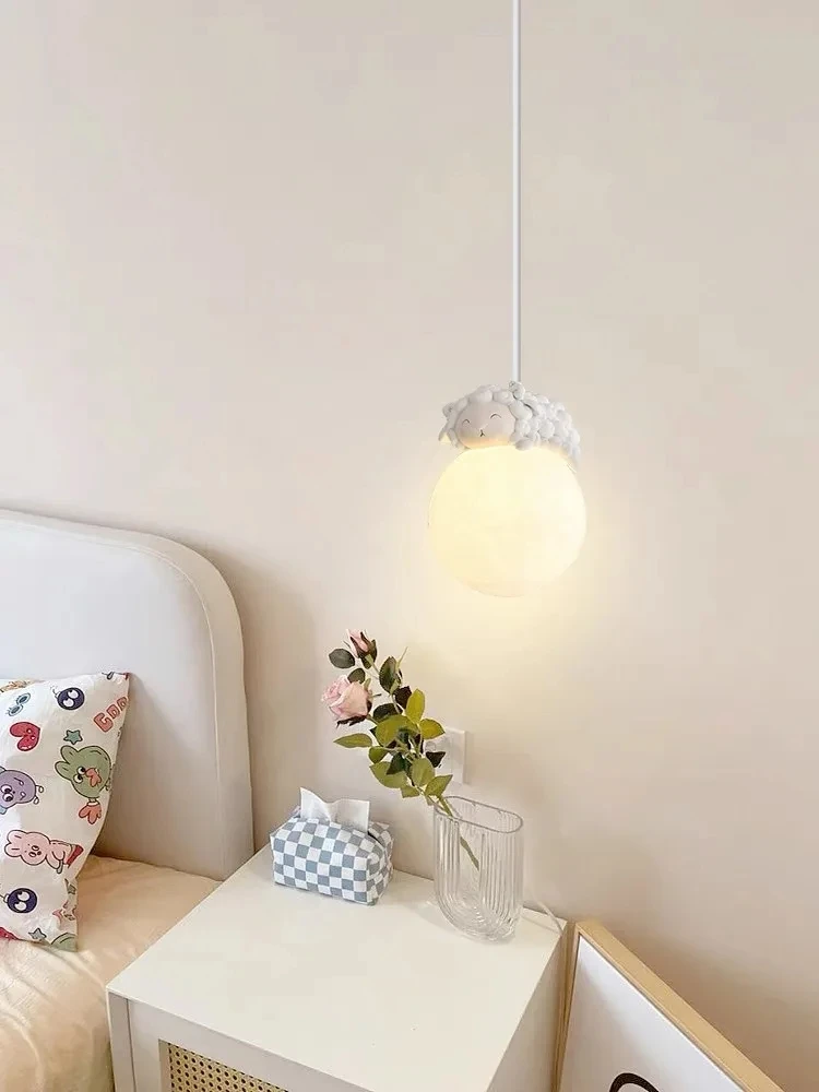 

2023 new pendent lamp children's room bedroom bedside chandelier Nordic minimalist suspended lights home creative art lighting