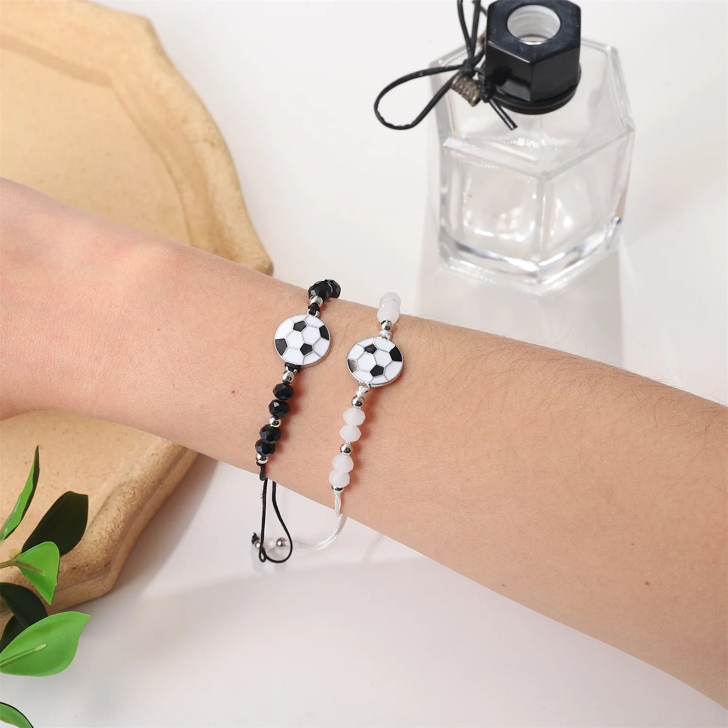 Men's Football Bracelet Cool Pu Leather Hand Rope - Temu