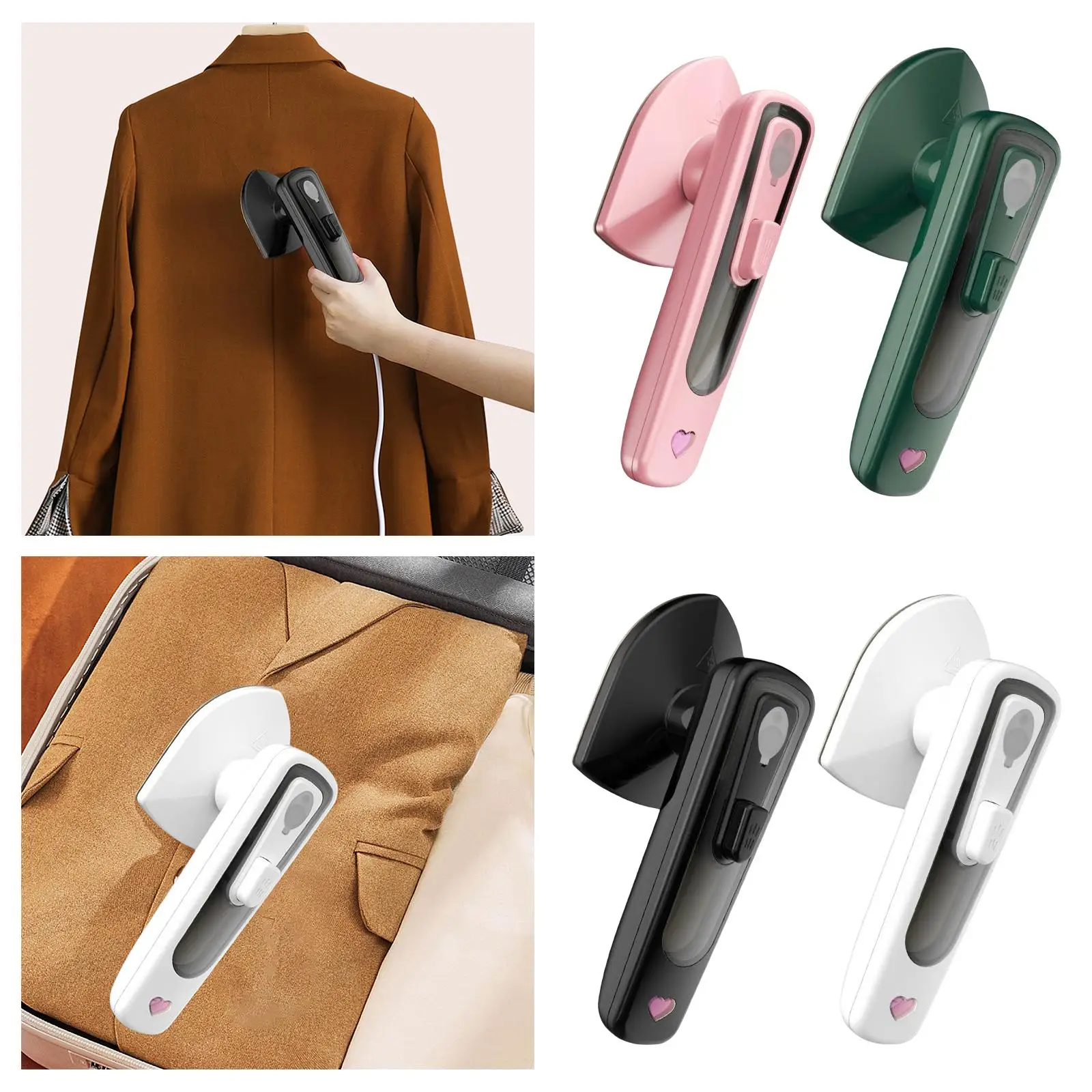 Professional Mini Steam Iron Dry Wet Ironing Clothes Steamer Portable Clothes Iron for Ironing Outing Dormitory Home