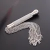 New Metal Alloy Chain Tassel Short Horse Riding Whip Crop Crystal Handle 1