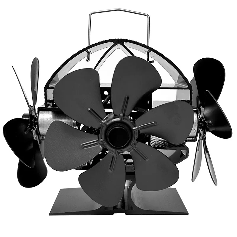 Stove Fan Silent Stove Fan Heat Distribution Powered Fireplace Log Wood Burner Eco-fan Quiet Fireplace Home Winter Warm