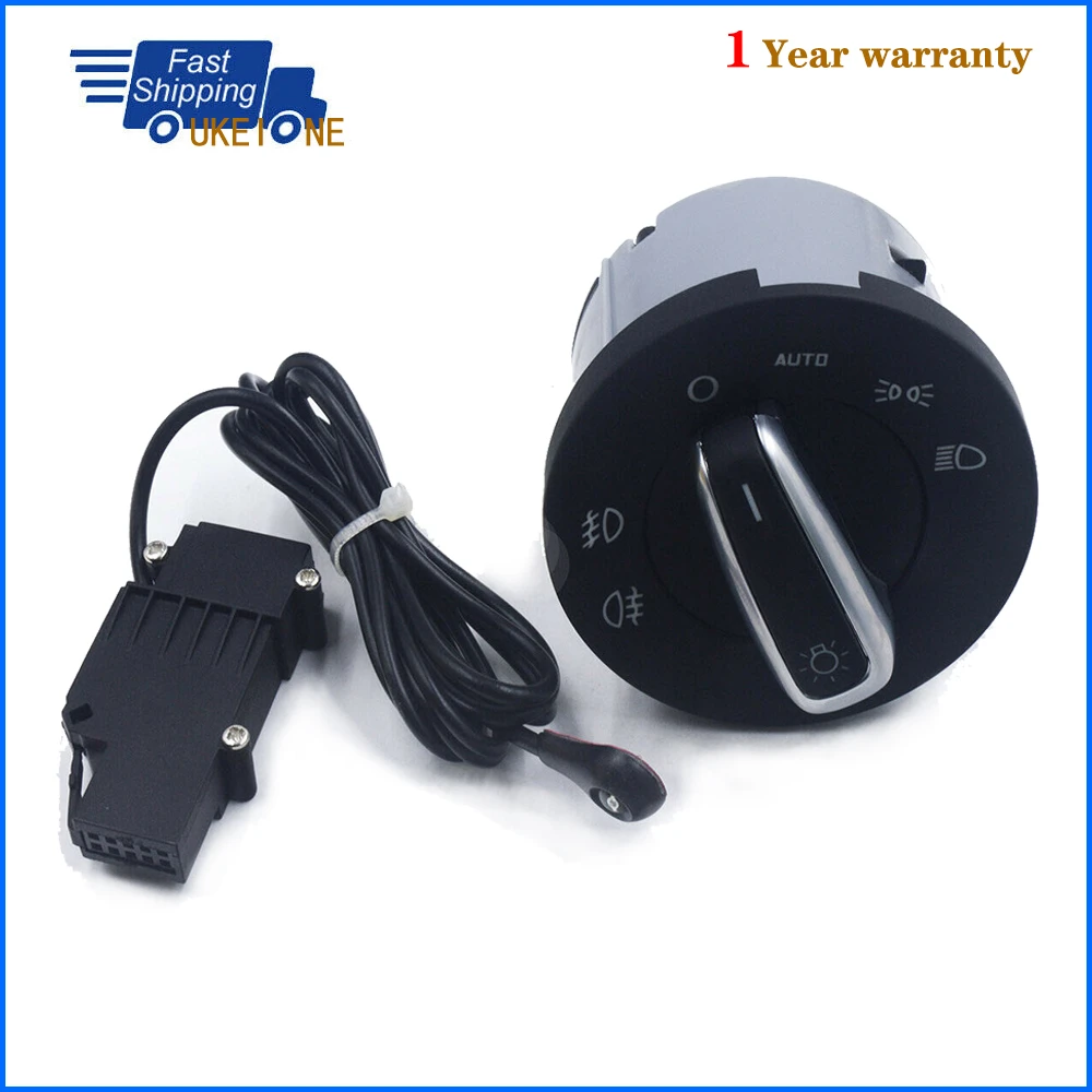 Auto Adjust Headlight Fog Lamp Control Switch Or Sensor For Vw Volkswagen Golf Caddy Jetta