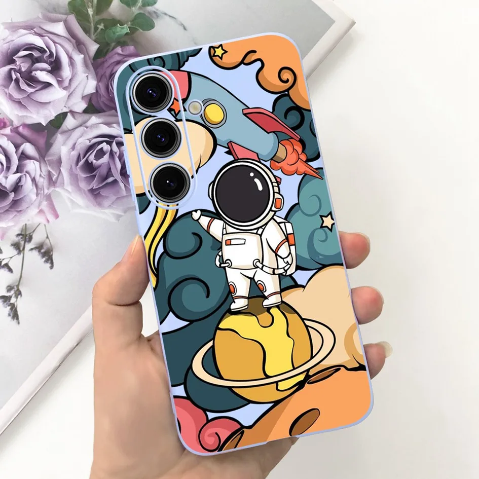 Lovely Yellow Duck Astronaut Matte Silicone Soft Phone Case
