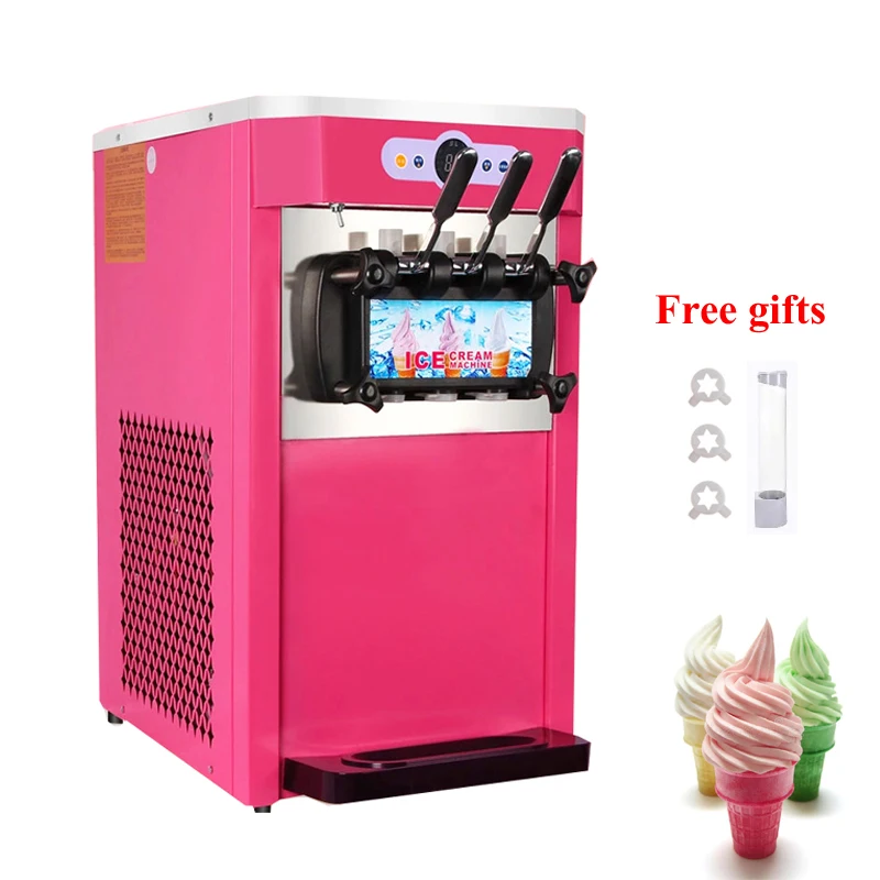 

Small Ice Cream Machine 3 Flavors Soft Ice Cream Maker Fully Automatic Ice Cream Production Machine 110V 220V