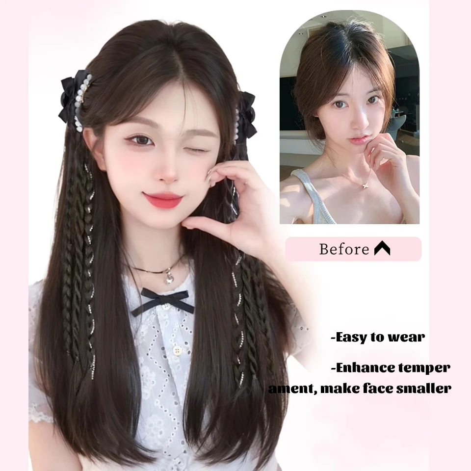 Synthetic Hair Double Braid Headband for Women