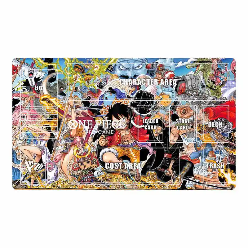 60*35*0.3Cm Diy One Piece Luffy Ace Zoro Dedicated Game Card Mat OPCG Battle Game Anime Lock The Edge Table Mat Gift Toys