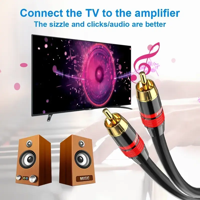 Coaxial Digital Audio RAC Cable SPDIF RCA to RCA Cable Audio Video Male for DVD Projector TV Speaker Amplifier 0.5M 1M 2M 3M 5M - Image 3