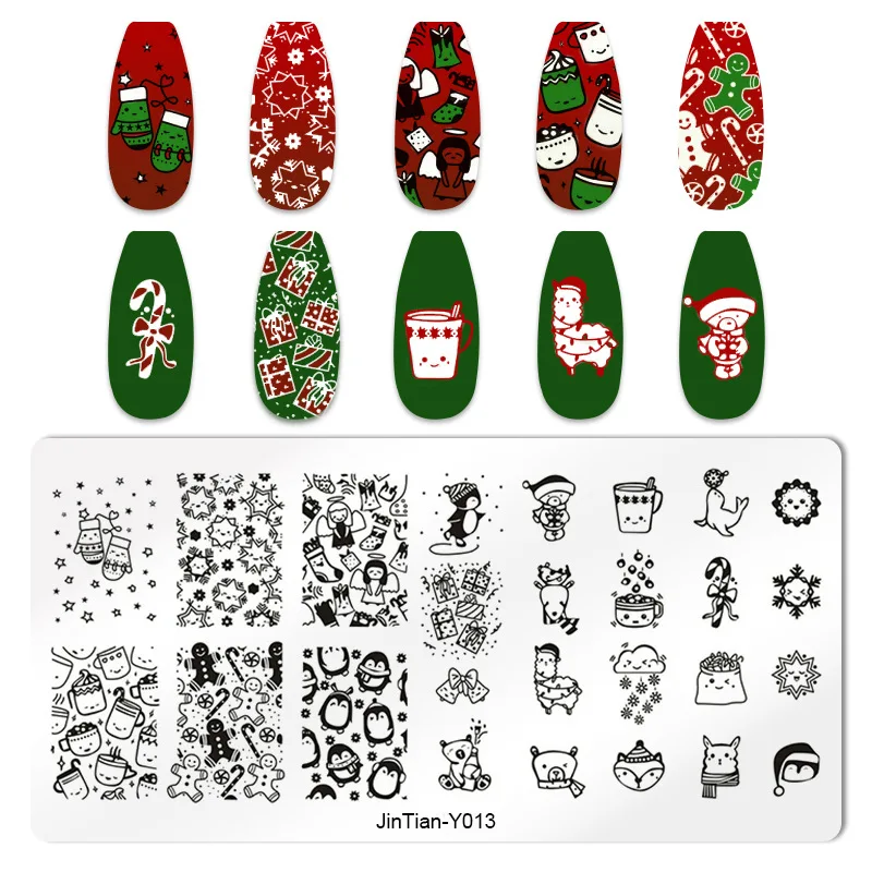 

Nail Stamping Plates Christmas Snowflake Pattern Nail Art Plate Stamp Templates Printing Stencil Stainless Steel