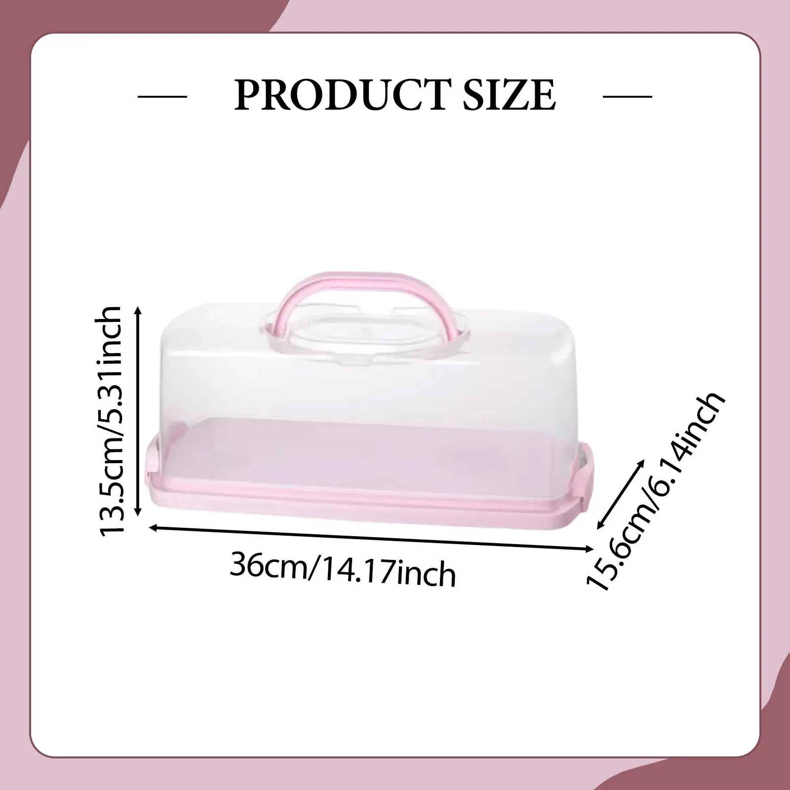 Rectangular Bread Box Food Storing Multifunction with Transparent Lid with Handle Bread Keeper for Graduation DIY Baking