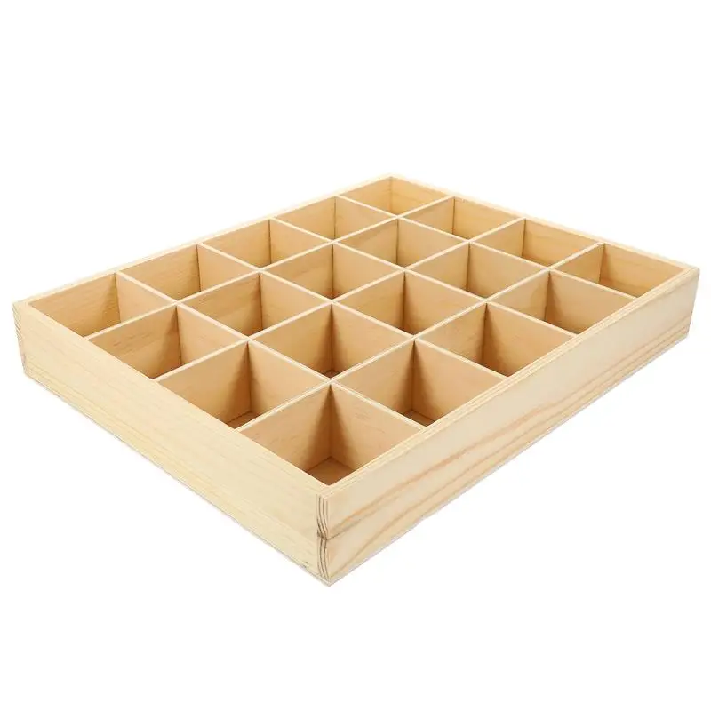 

20 Compartments Vanity Storage Organizer Cut Wooden Miss Clothes Organiser Wardrobe Stackable Drawer Men Ties Box