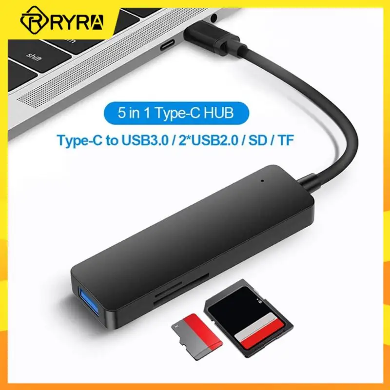 

RYRA Type C HUB USB HUB USB 3.0 USB 2.0 TF / SD 5 Port Multi Splitter OTG For Lenovo HUAWEI Xiaomi Macbook USB 3.0 Hub For PC