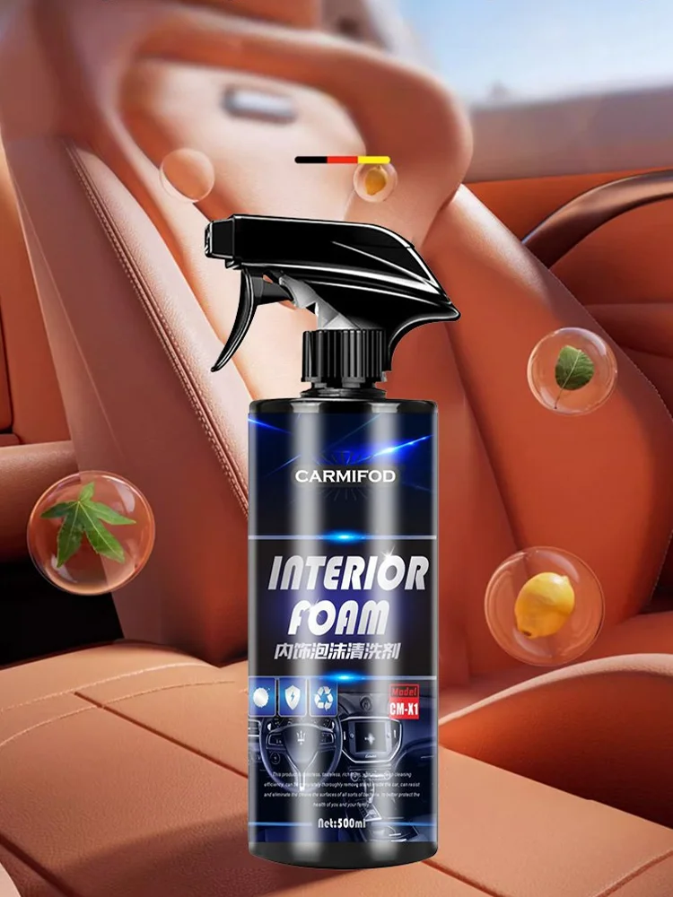 Multifunctional Foam Cleaner Car Interior Cleaner Waterless Lint Home Foam Home Cleaning Spray Cleaners