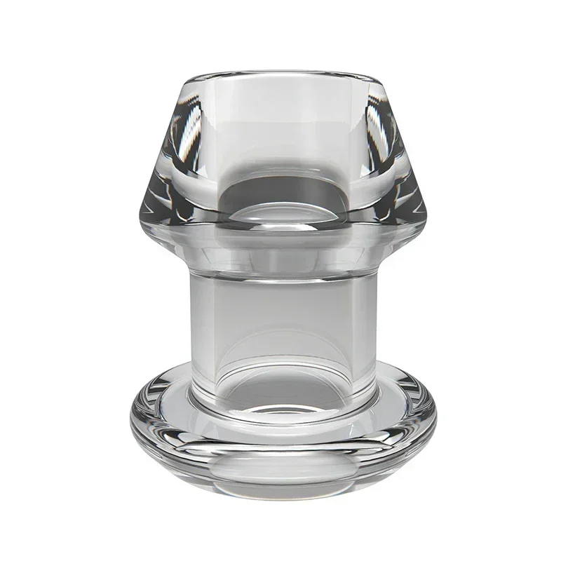 Hollow Anal Plug with Matched Stopper Enema Anal Expander Butt Plug Peep Vagina and Anus Dilation SM Sex Toys
