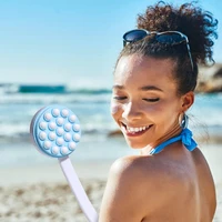 Silicone Self Tanning Back Roller With 19 Rolling Balls For Long Handle Hand-held Bath Brush 2
