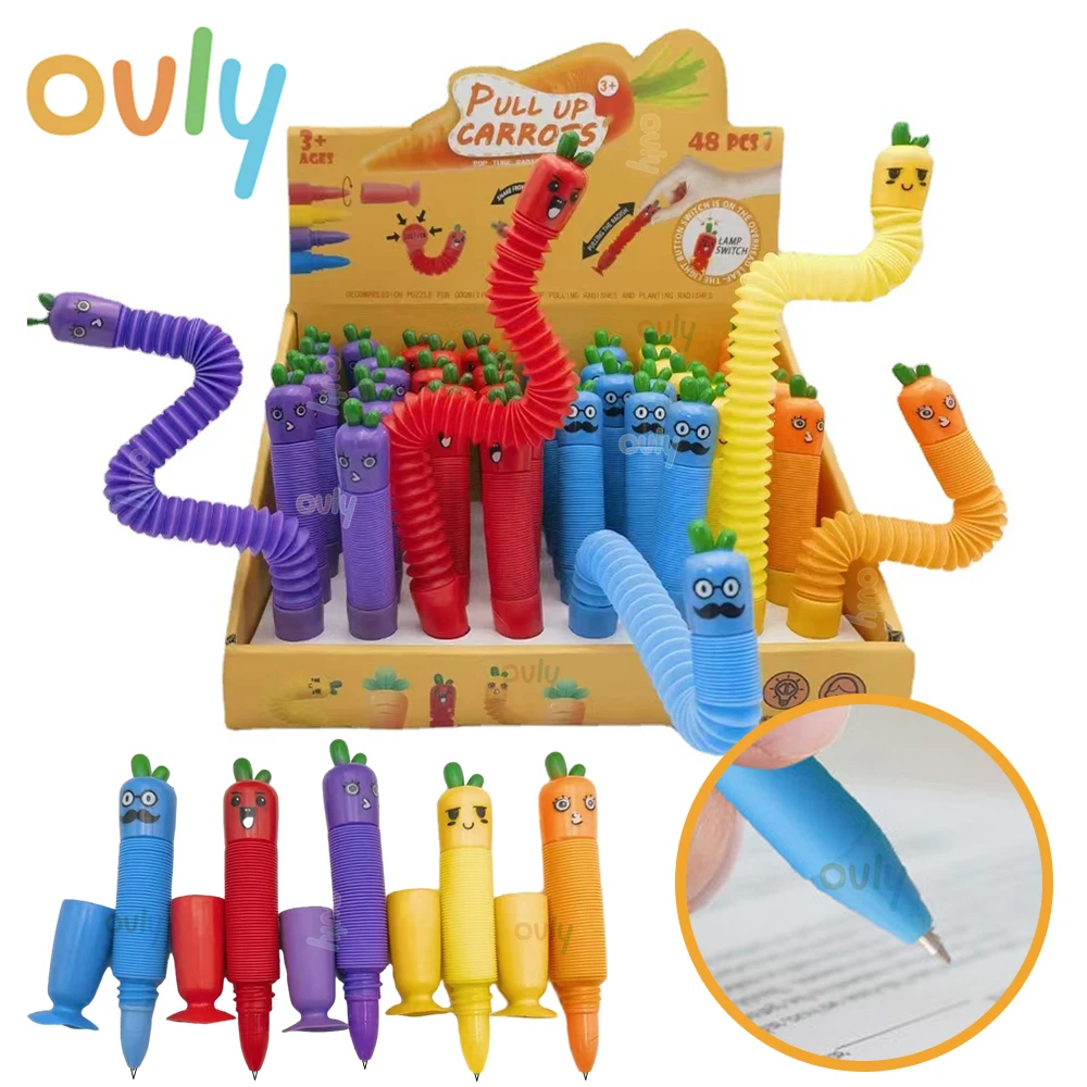 Suction Cups Pop Tube Carrot Pen Radish Sensory Push It Bubble ...