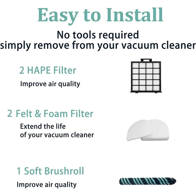 B06B-מתאים לשארק דטקט פרו מקס Upright ואקום AZ4000 AZ4002 AZ4000C חלקי חילוף מברשת ראשית מסנן HEPA ספוג