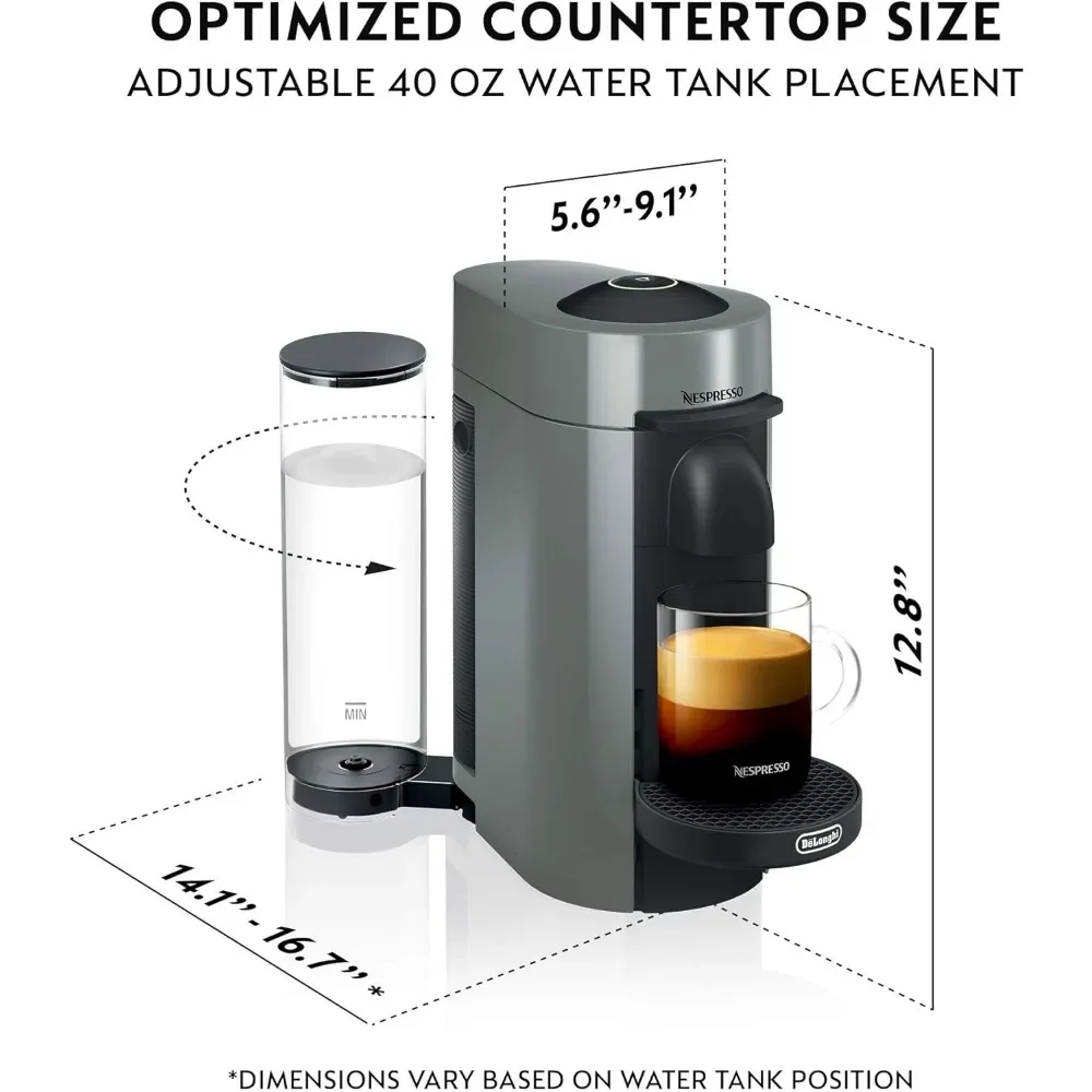 Coffee and Espresso Machine 5 Fluid Ounces Grey Coffee Makers of Capsules Maker Capsule Italian Kitchen Appliances Home 5