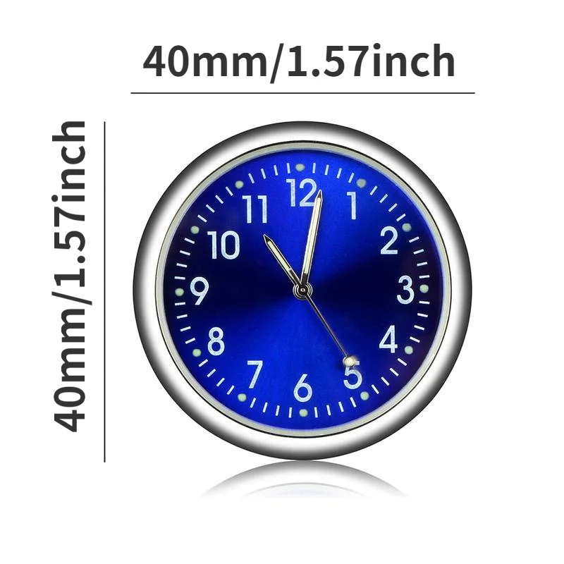 Car Clock In-Car Mini Stick-On Watch 40mm Digital
