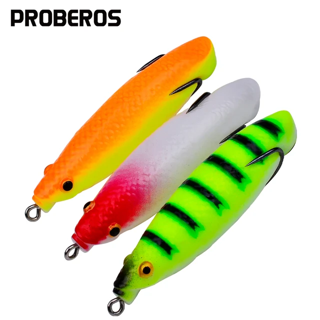 PROBEROS 1PCS Weedless Frog Bait 9.5cm-17g Topwater Fishing Lure