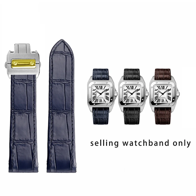 Bracelet Pour Montre Boucheron Reflet - Cuir Crocodile 20mm - Occasion