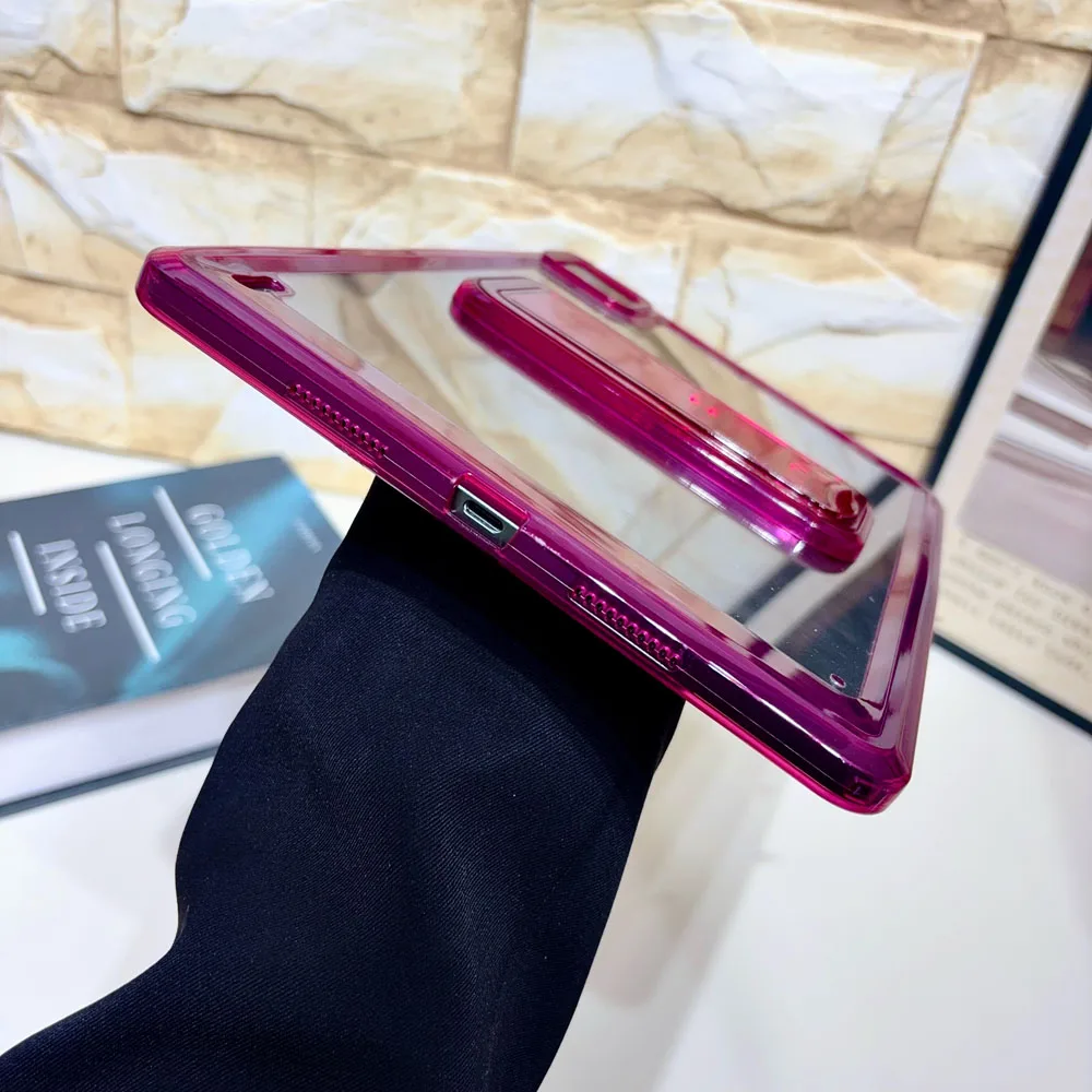 Shockproof Icy Colors Acrylic TPU Protective Tablet Case with Kickstand, 11.2