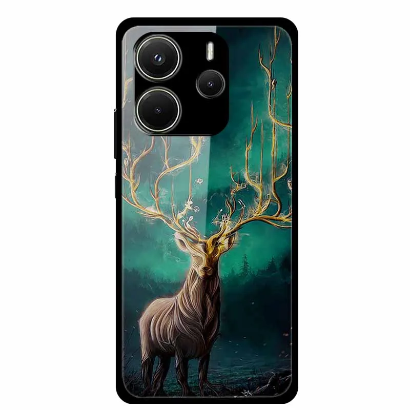 Luxury Tempered Glass Hard Back Phone Case Cover