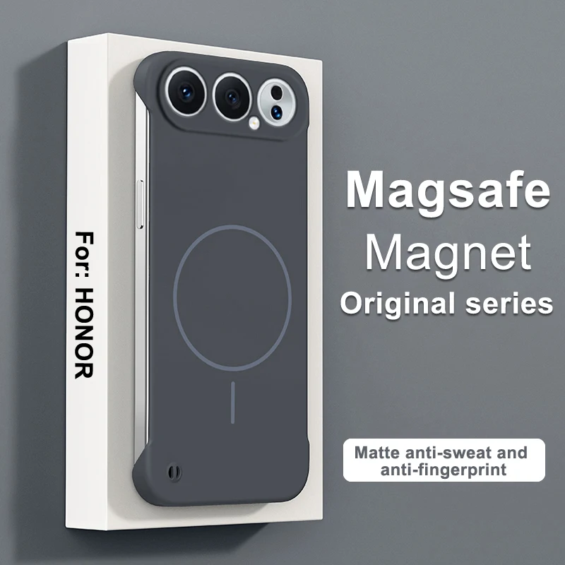 Honor 500 Pro Frameless Shockproof Hard Case with Magnetic Wireless Charging - Matte Ultra Thin PC Cover