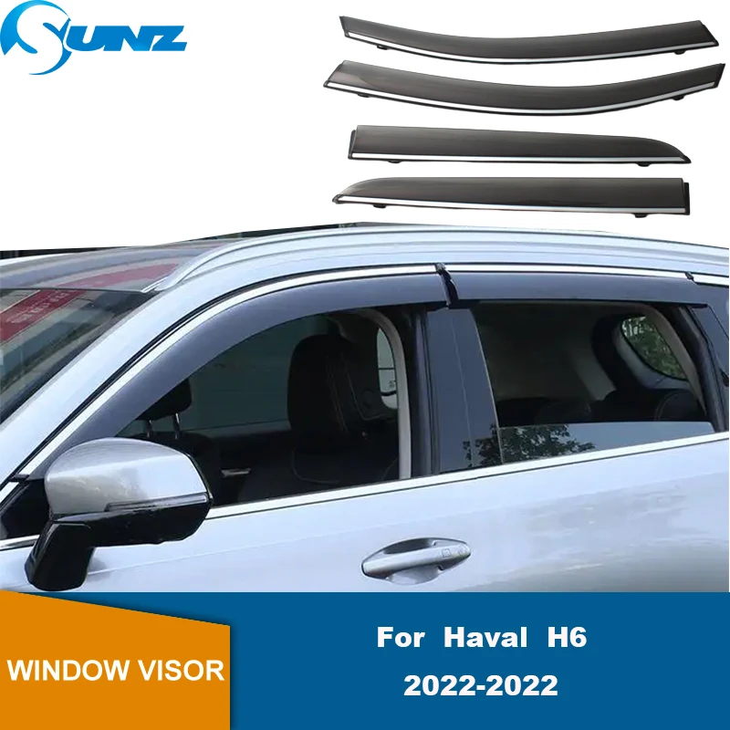Window Deflectors For Haval H6 2020 2021 2022 Auto Window Visors Sun Wind Rain Guards Weathershilds Awning Shelter Accessories car decal stickers